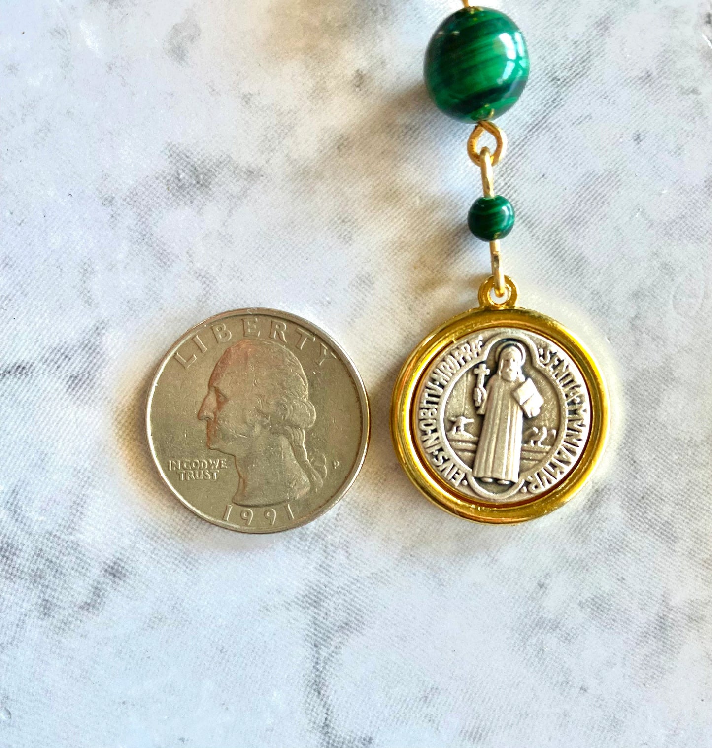 Malachite Tenner Rosary