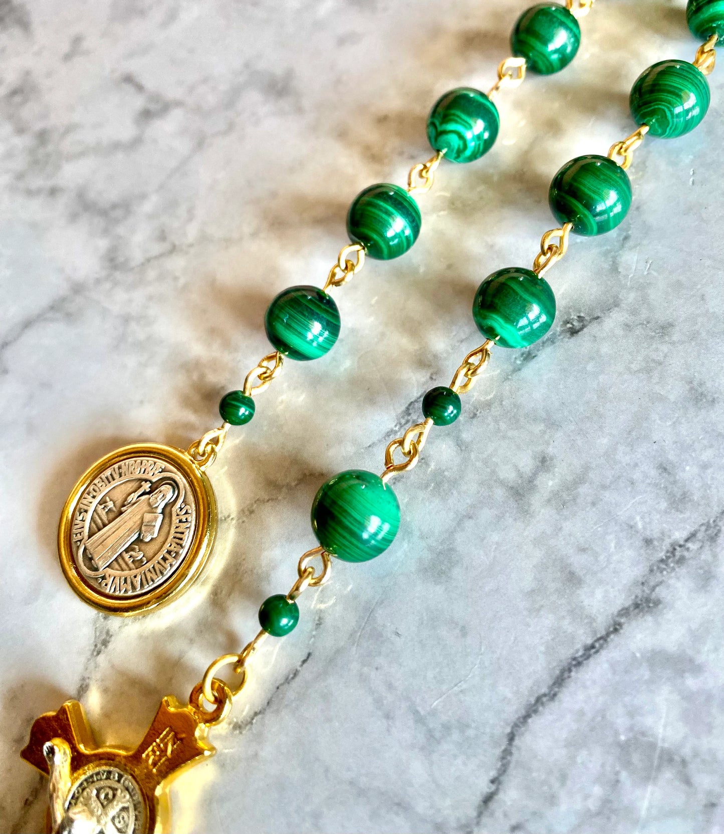 Malachite Tenner Rosary