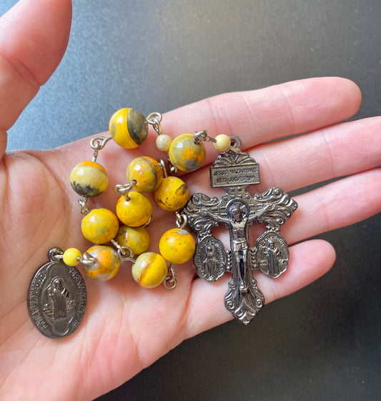 Solar Vigilance "Benedictine" Pocket Rosary: Radiant. Fortified. Fearless.