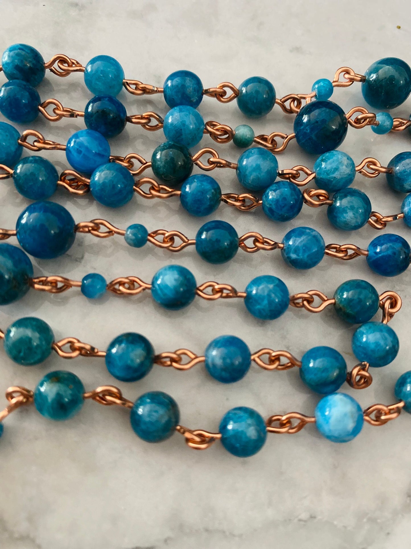 Blue Green Gemstone Rosary