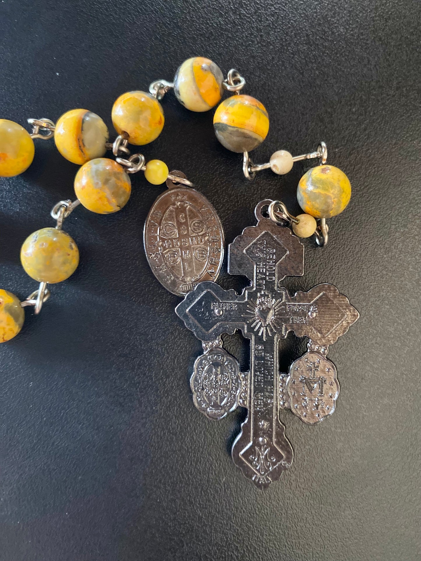 Solar Vigilance "Benedictine" Pocket Rosary:  Radiant. Fortified. Fearless.