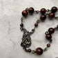 The Precious Blood Heritage Rosary – Red Tiger Eye & Gunmetal