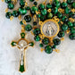 The Emerald Guardian Heritage Rosary – Green Tiger Eye & Enamel