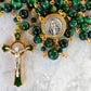 The Emerald Guardian Heritage Rosary – Green Tiger Eye & Enamel