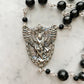 The Iron Vigil Rosary – Black Spinel & Silver
