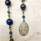 The Midnight Sentinel Pocket Rosary – Dumortierite & Crown of Thorns
