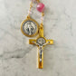 Rose & Gold Madagascar Rhodonite "Mercy" Pocket Rosary