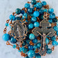The Stella Maris Heritage Rosary – Pacific Blue Apatite & Antique Copper