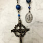 The Midnight Sentinel Pocket Rosary – Dumortierite & Crown of Thorns