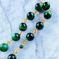 The Verdant Guardian Decade Rosary – Green Tiger Eye & St. Benedict