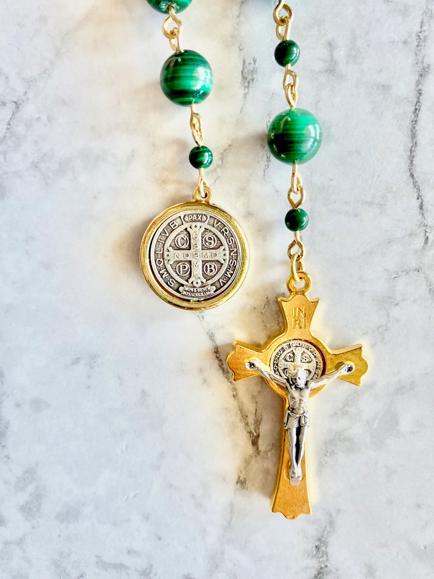 Malachite Tenner Rosary