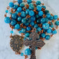 The Stella Maris Heritage Rosary – Pacific Blue Apatite & Antique Copper
