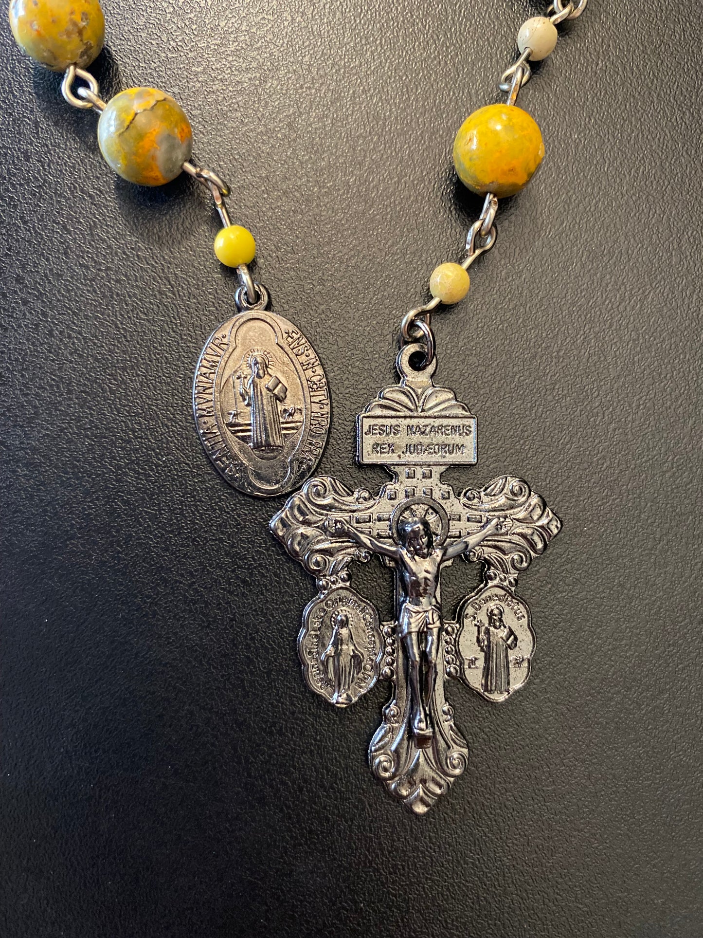 Solar Vigilance "Benedictine" Pocket Rosary:  Radiant. Fortified. Fearless.