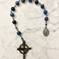 The Midnight Sentinel Pocket Rosary – Dumortierite & Crown of Thorns