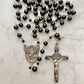 The Iron Vigil Rosary – Black Spinel & Silver