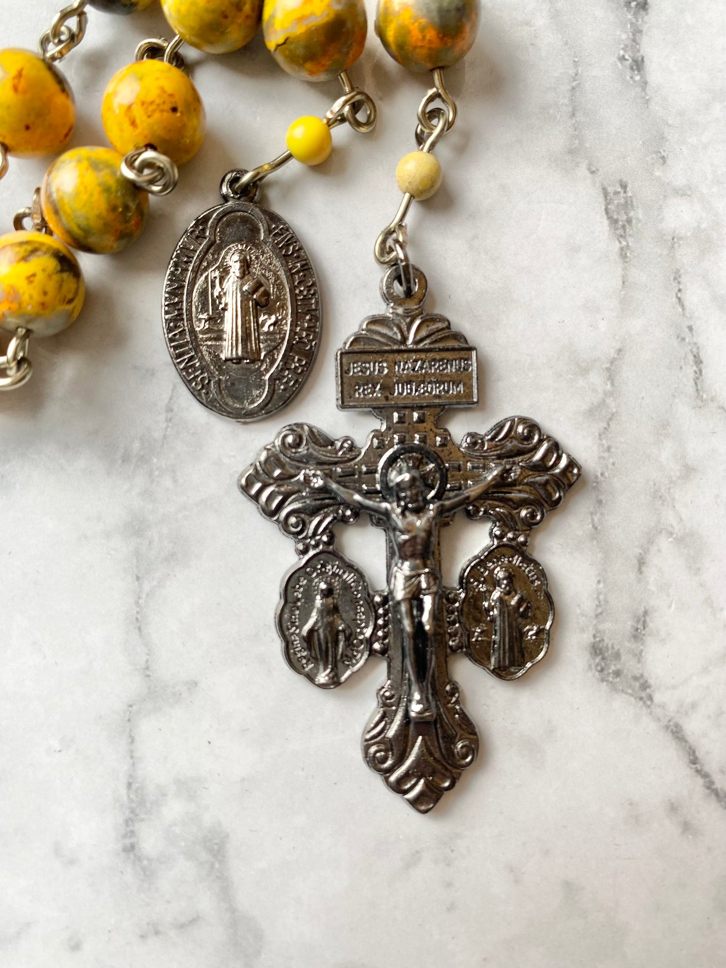 Solar Vigilance "Benedictine" Pocket Rosary:  Radiant. Fortified. Fearless.