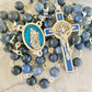 The Holy Family Midnight Ocean Rosary – Dumortierite & Blue Enamel