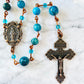 The Stella Maris Heritage Rosary – Pacific Blue Apatite & Antique Copper