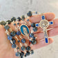 The Holy Family Midnight Ocean Rosary – Dumortierite & Blue Enamel