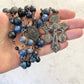 The Midnight Sentinel Pardon Rosary – Dumortierite & Gunmetal