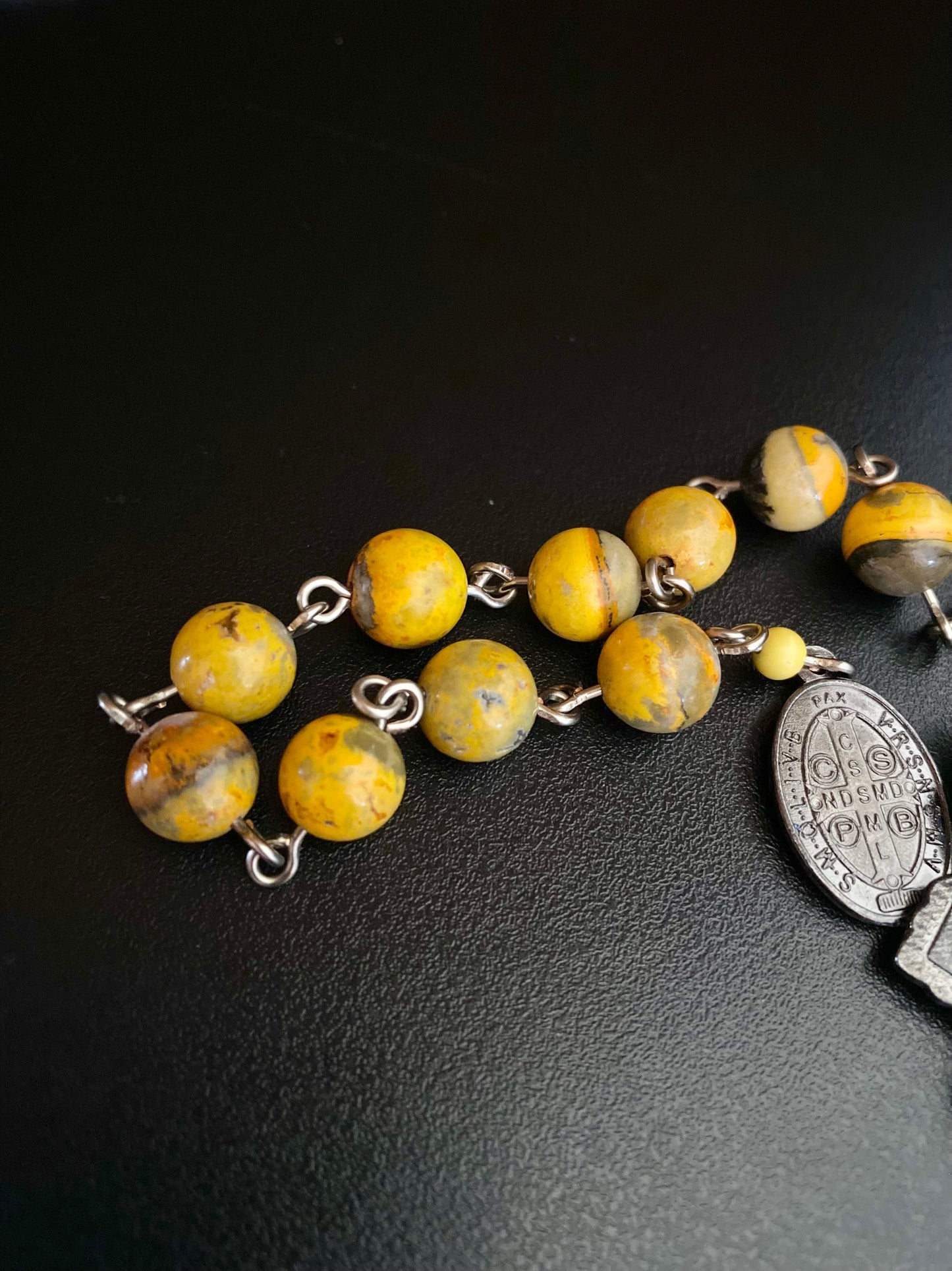 Solar Vigilance "Benedictine" Pocket Rosary:  Radiant. Fortified. Fearless.