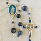 The Holy Family Midnight Ocean Rosary – Dumortierite & Blue Enamel
