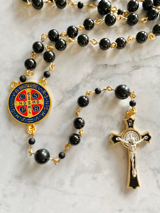 The Royal St. Benedict Heritage Rosary – Black Spinel & Enamel
Majesty. Protection. Tradition.