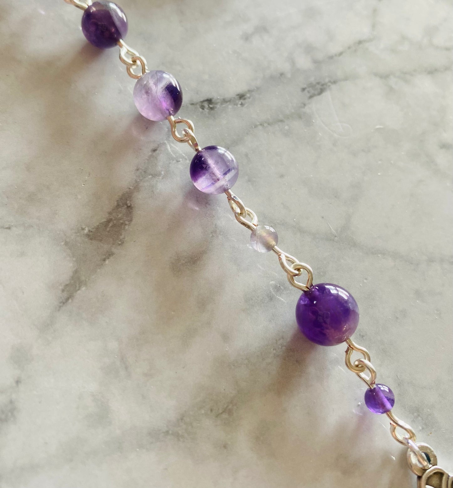 Large Bead Purple Rosary