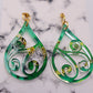 Emerald and Gold Earrings