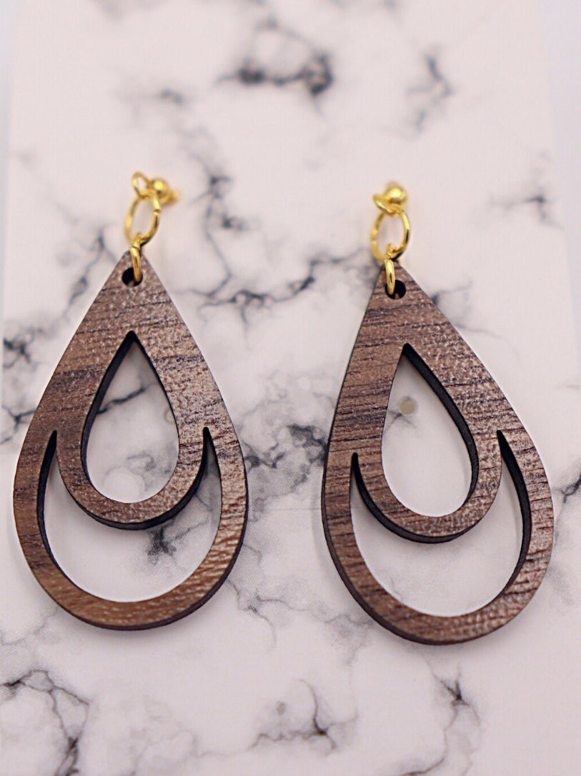 Wooden Loop Earrings