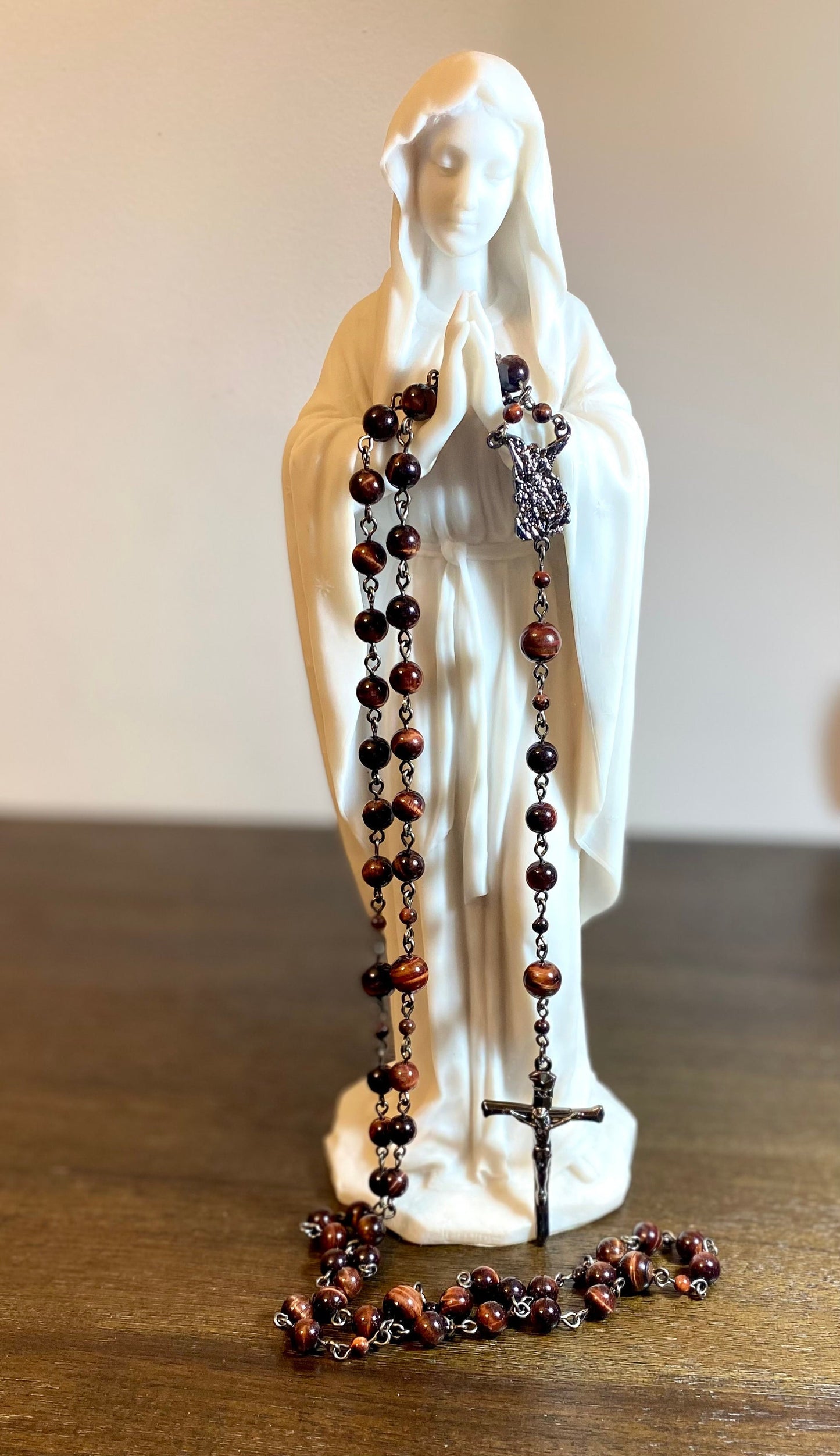 Large Bead Red Tiger Eye Rosary