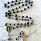 Blue Enamel St. Benedict Crucifix Gemstone Rosary