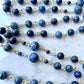 Blue Enamel St. Benedict Crucifix Gemstone Rosary