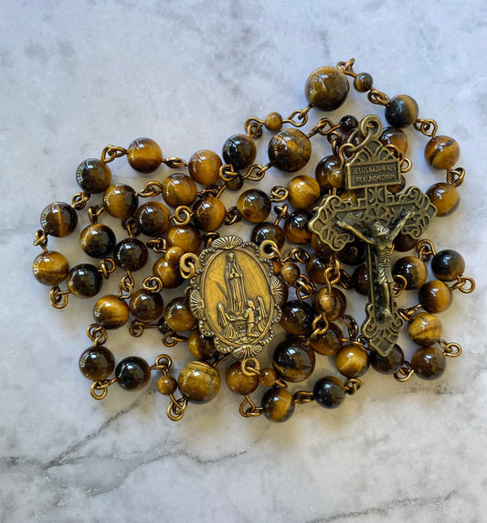 Brown Gemstone Rosary