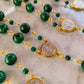 Dark Green Gemstone Mini Rosary