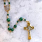 Malachite gemstone Rosary - Handmade in the USA - Green prayer beads - Catholic meditation