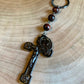 Red Tiger Eye Gemstone Catholic Rosary Keychain