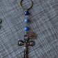 Blue Catholic Rosary Keychain