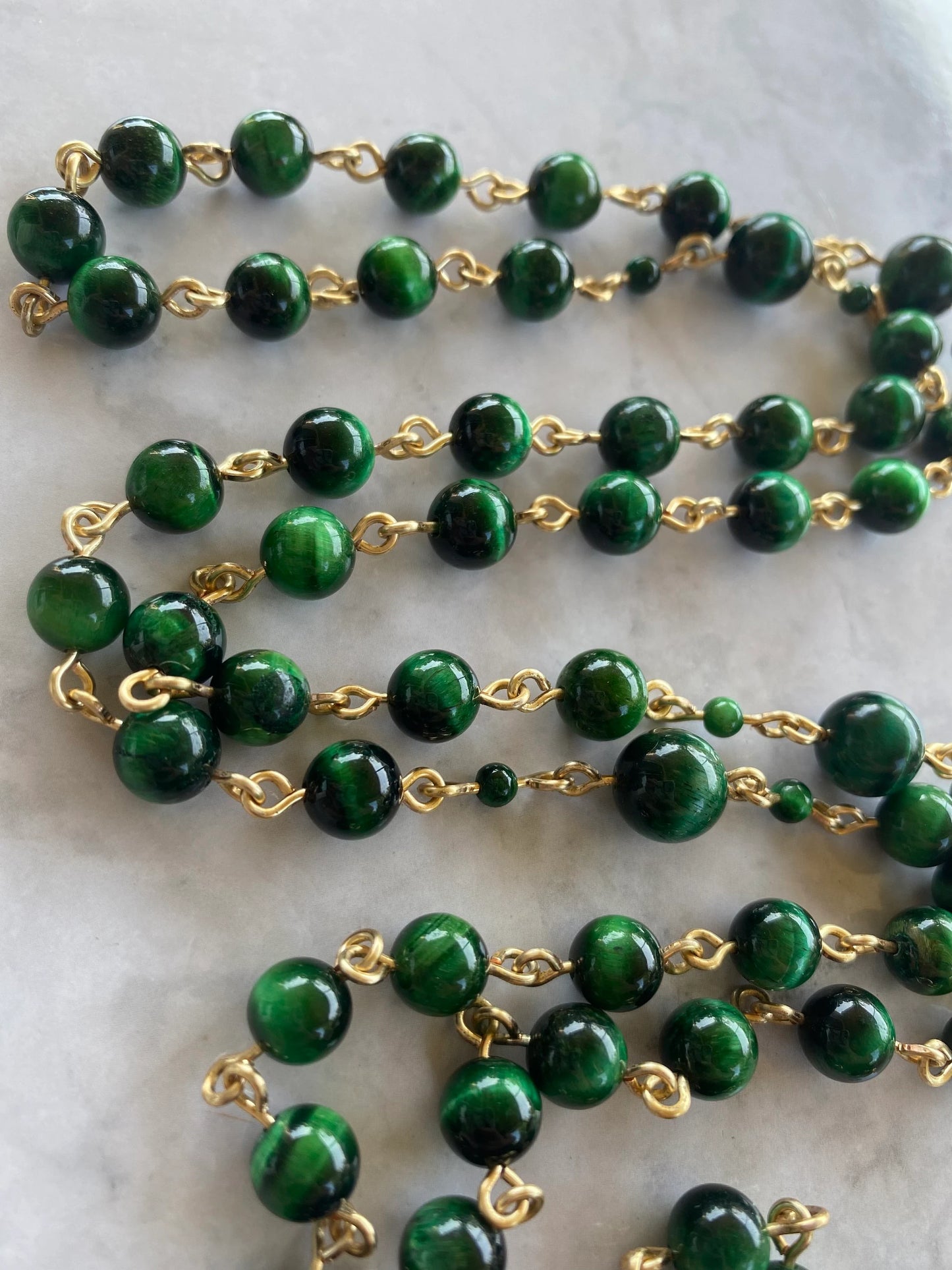 Green Tiger Eye Rosary