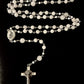 Large Bead White Rosary