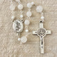 Large Bead White Rosary