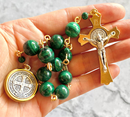 Malachite Tenner Rosary