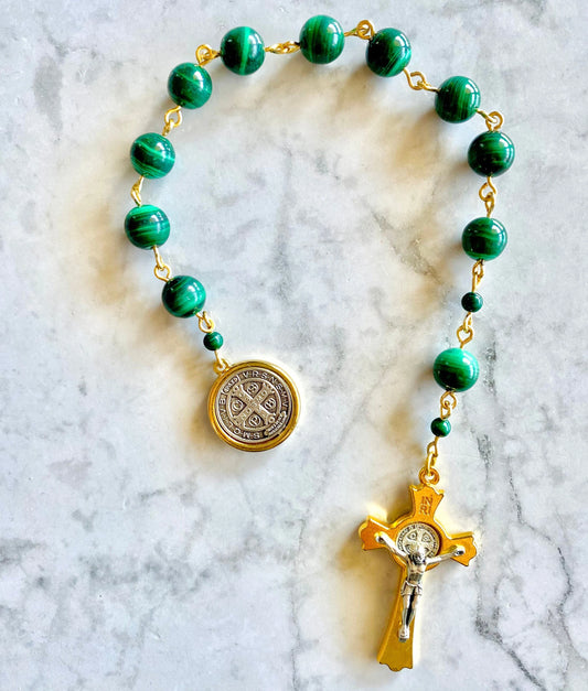 Malachite Tenner Rosary