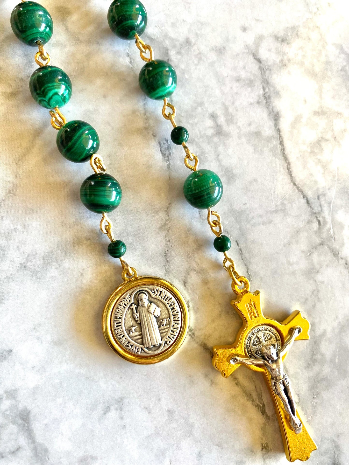 Malachite Tenner Rosary